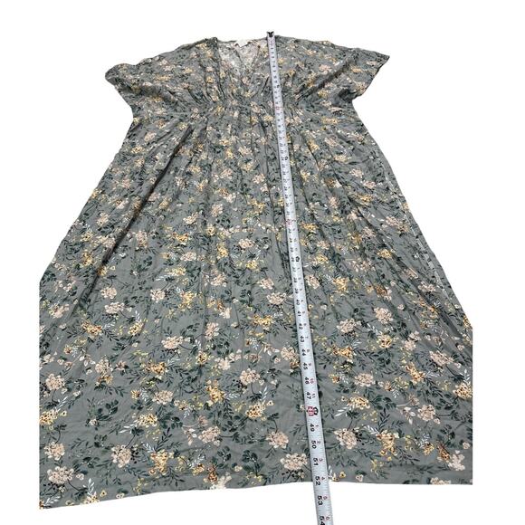 NWT Natural Life Womens Small Sanibel Island Caftan Floral Beachy Batwing Dress - Picture 9 of 9